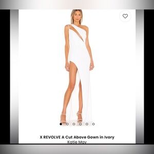 KATIE MAY revolve White cut out dress (sheer panel in cutouts) Small